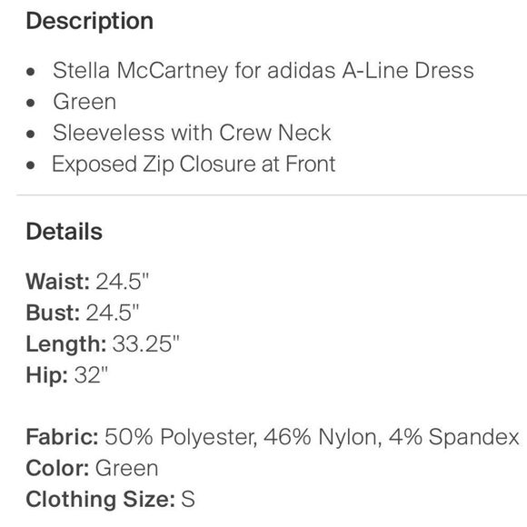 Adidas by Stella McCartney Rare Mint Tennis Dress Medium - Picture 13 of 13